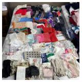 Vintage gloves, kerchief, scarves