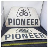 Pioneer advertising seed signs for field