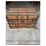 35 x 19 x 21 inches tall wood trunk.