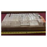 Empty plastic collector card cases.