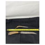 Handmade deer antler knives.