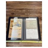 E. E. Burrus 1930 framed calendar and Supremis