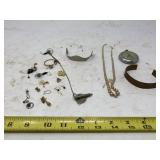 Ingraham pocket watch, pearl necklace and