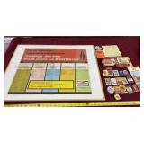 Framed Champion Spark plug advertisement , old