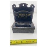 Metal advertising matchbox Montrose, Illinois