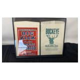 Buckeye bag tobacco and a buck King plain chewing