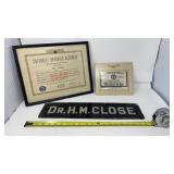 Certification of Service, arms force for Carl