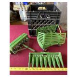 John Deere corn head, drill, wagon and plastic