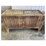 Old wooden insulated cooler from Texas 5 foot