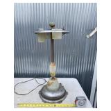 Art Deco lighted smoking stand with marble