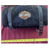 Harley Davidson fold up motorcycle strap on bag.