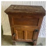 antique pine  ice box, a precursor to the