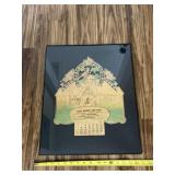 Framed Earl Britney and Son 1968 calendar with