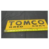 Metal sign TOMCO bread corn 16 inches long