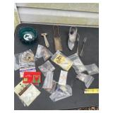 Dollhouse furniture, toys, lead shoe cigar tool