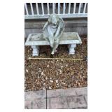 Concrete Bench with Angel