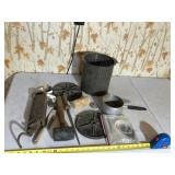 vintage items primarily features a cast iron