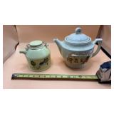 Porcelier vitreous china teapot featuring a