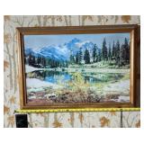 vintage Helm Scene lighted wall picture