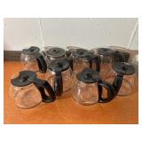 8 Black Handled Black&Decker and Mr. Coffee Glass