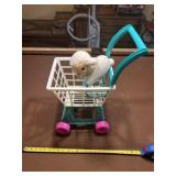 American Plastic Toy Grocery Cart and Lamp