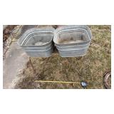 Galvanized Wash Tubs and Stand