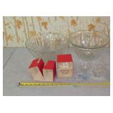 Clear Cut Glass Punch bowls