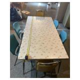Table with 6 chairs 70 in long 35 in wide