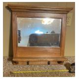 Wooden Shelf With Mirror