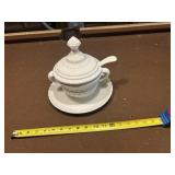 vintage Elpa Alcobaca white porcelain soup tureen