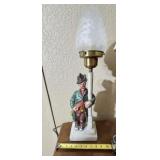 Hobo table lamp featuring a figural base of a
