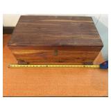 vintage cedar wood keepsake box