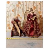 vintage-style holiday angel figurines Christmas