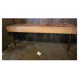 Butcher block table 84x24x35