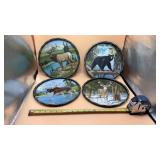 James L. Artig metal lithograph trays feature