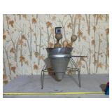 vintage food mill or ricer set