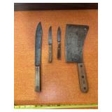 Old Hickory Knives and cleaver chopping knife