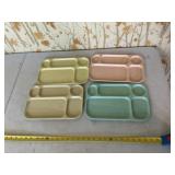 vintage pastel school lunch trays,