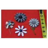 Flower Metal Brooches