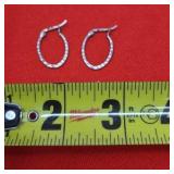 .925 Sterling Hoop Earrings 2.15g