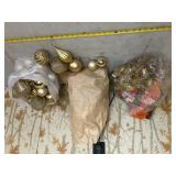 Gold Ornaments and tinsel