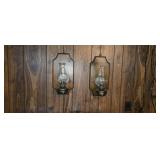 Wall mount oil lamps