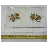 vintage rectangular serving tray in the "Autumn