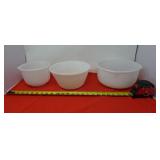 Milk Glass Mixing Bowls