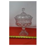 EAPG LIDDED COMPOTE  CANDY DISH Large: 12.5 Tall