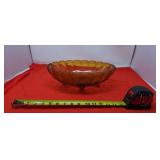 Vintage Amber Gold Large Fruit Bowl/Center Piece