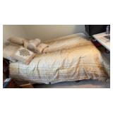 Queen Size Comforter, Pillows, Skirt and sheets