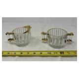 vintage Jeannette Glass creamer and sugar set in