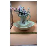 Vintage Arnels Porcelain Water Pitcher And Basin