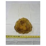 vintage Indiana Glass amber loganberry pattern